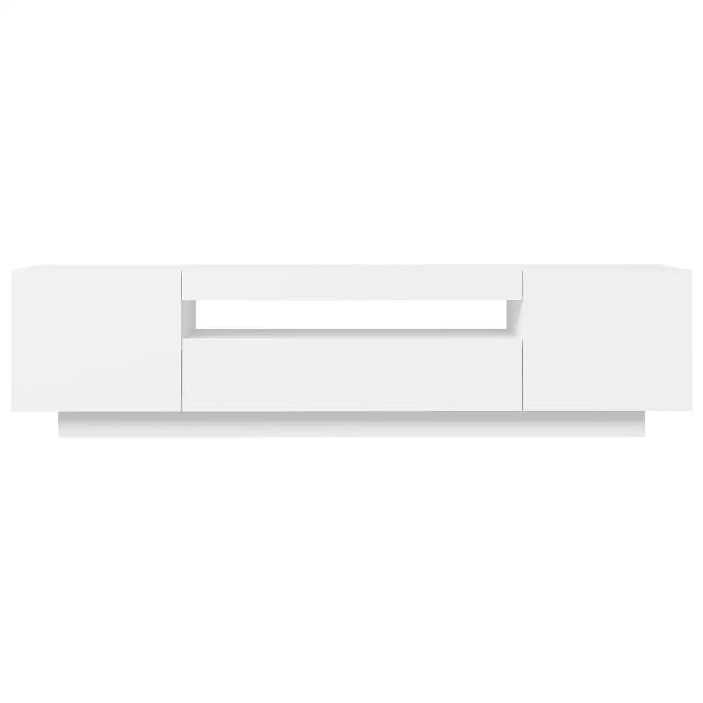 Mobile Porta TV con Luci LED Bianco 160x35x40 cm 804427