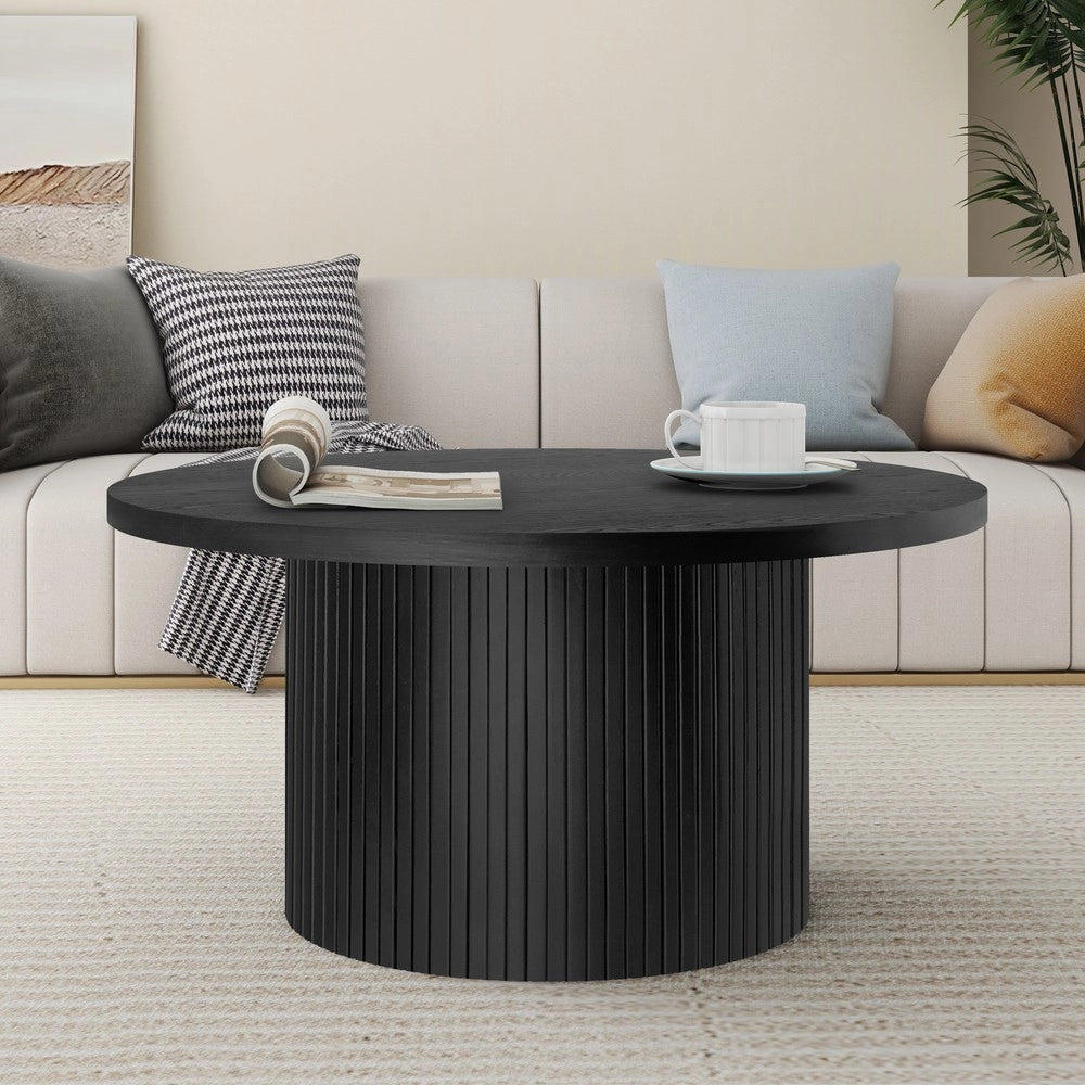 Tavolino Rotondo da Salotto in Legno Massello ¨C MINIMAL ¨C Naturale
