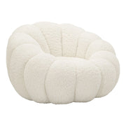 Poltrona Bubble in tessuto boucle' bianco