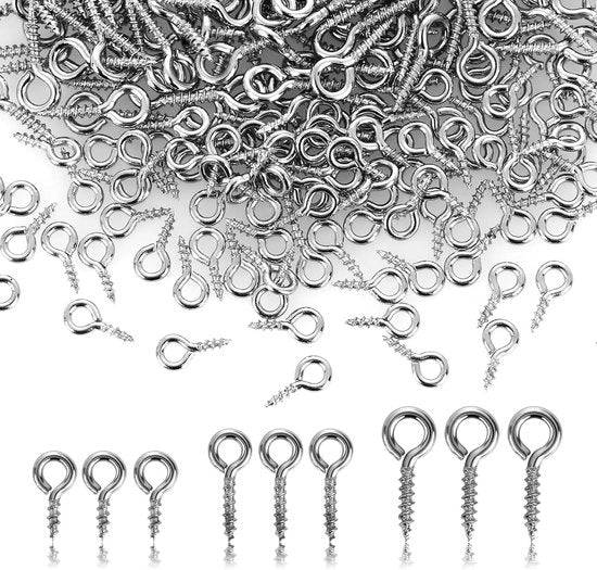 300 Pezzi di Occhiali da Fisso - Occhiali da Fisso per Gioielli - DIY Arte e Artigianato - Mini Occhiali da Fisso in Acciaio Inossidabile 8/10/12MM