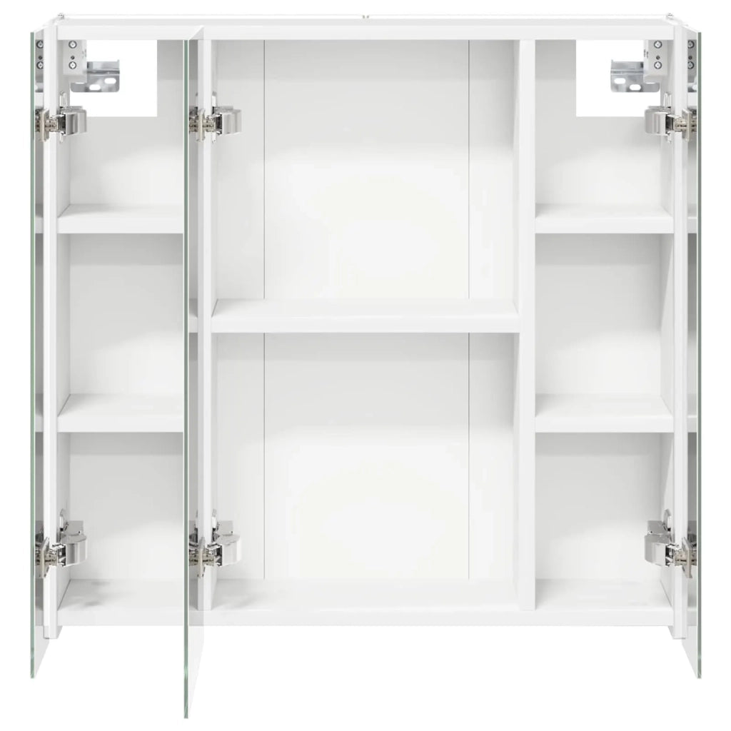 Mobiletto per specchio da bagno Bianco 63,5 x 15,5 x 60,5 cm