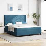 Letto a molle con strisce LED Blu 180 x 200 cm Velluto 3343938