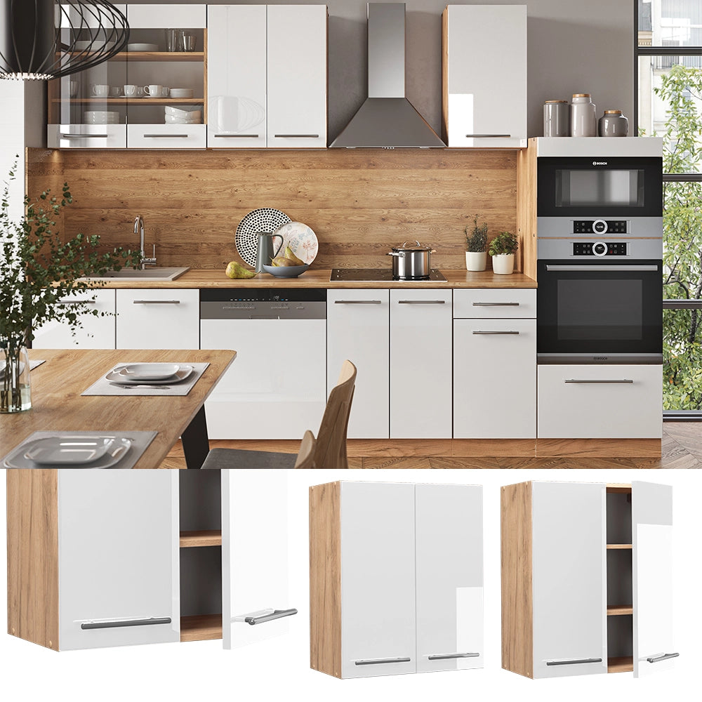 Vicco Pensile da cucina Bianco lucido 60 cm