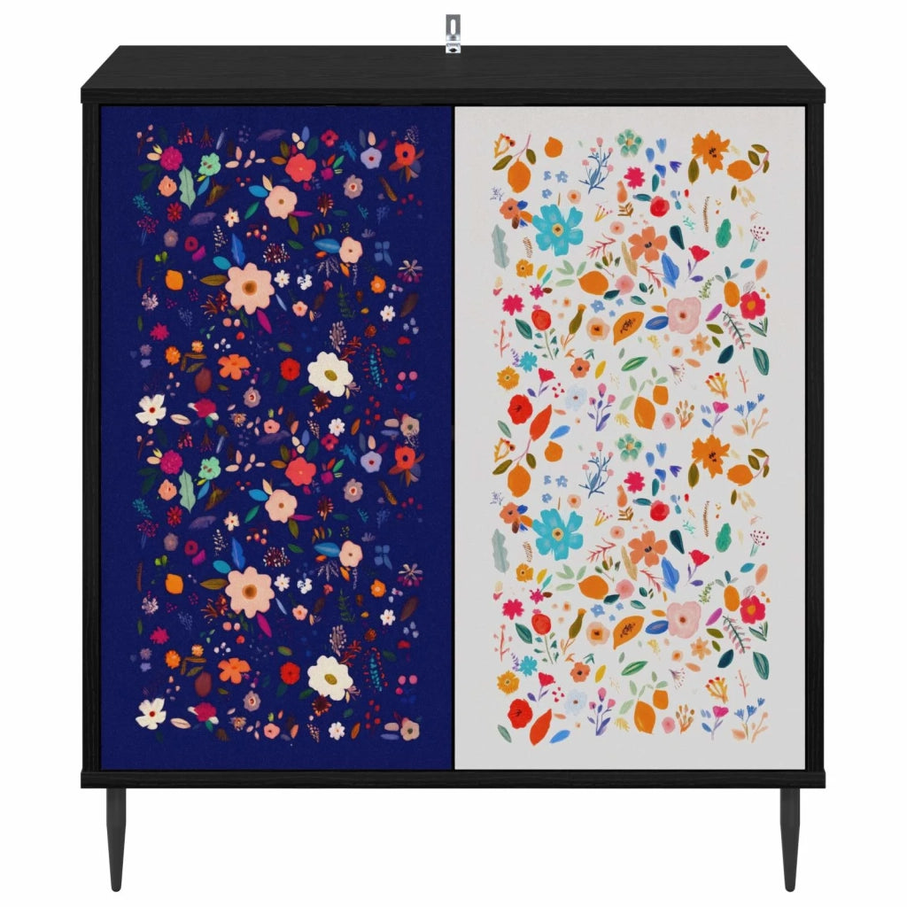Credenza MAINZ Rovere Nero 69 x 33 x 76 cm Legno ingegnerizzato 8006944