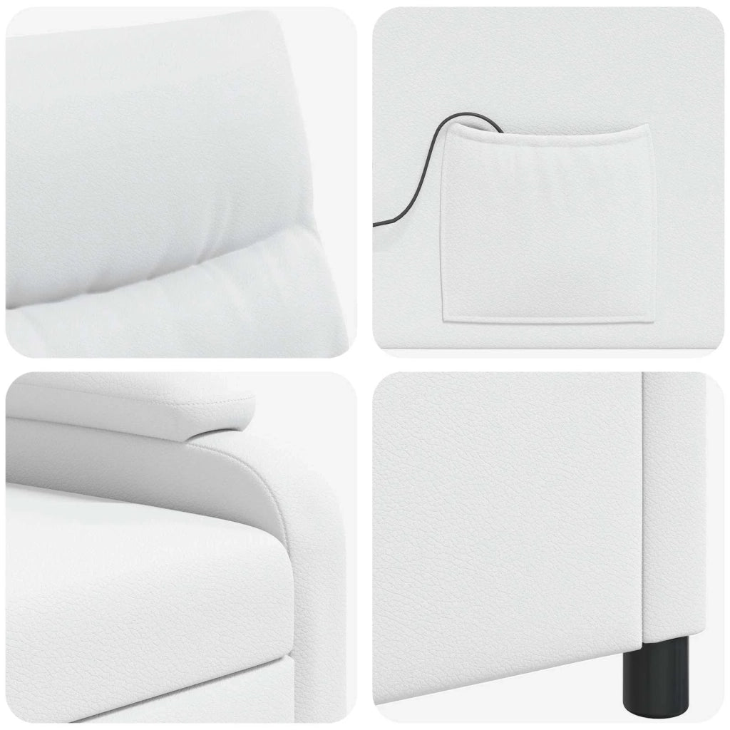 Divano Sedia-Poltrona Massaggiante Bianco Similpelle 360736