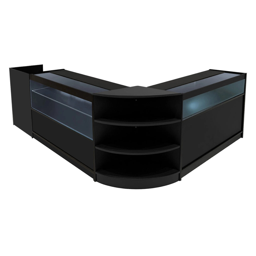 Set Banconi Nero Europa LED B1200 C1200 LM60 TB60 con Serrature e Vetrina
