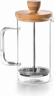 Macchina da Caffè a Preparazione Manuale con Materiale in Legno - Design Sostenibile - Pressione a Mano con 350 ML di Capacità