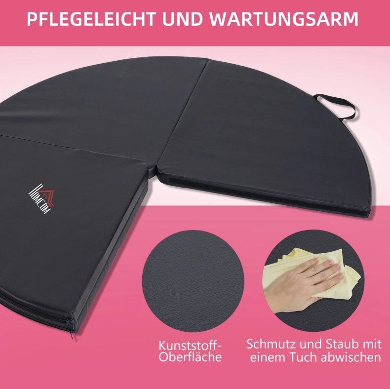 Materassino rotondo per pole dance Ø150 cm, 5 cm, nero
