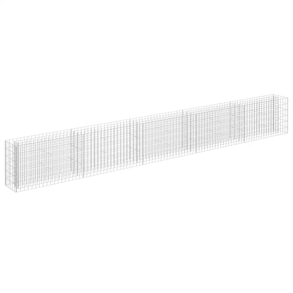 Gabbione Letto Rialzato in Acciaio Zincato 450x30x60 cm 145646
