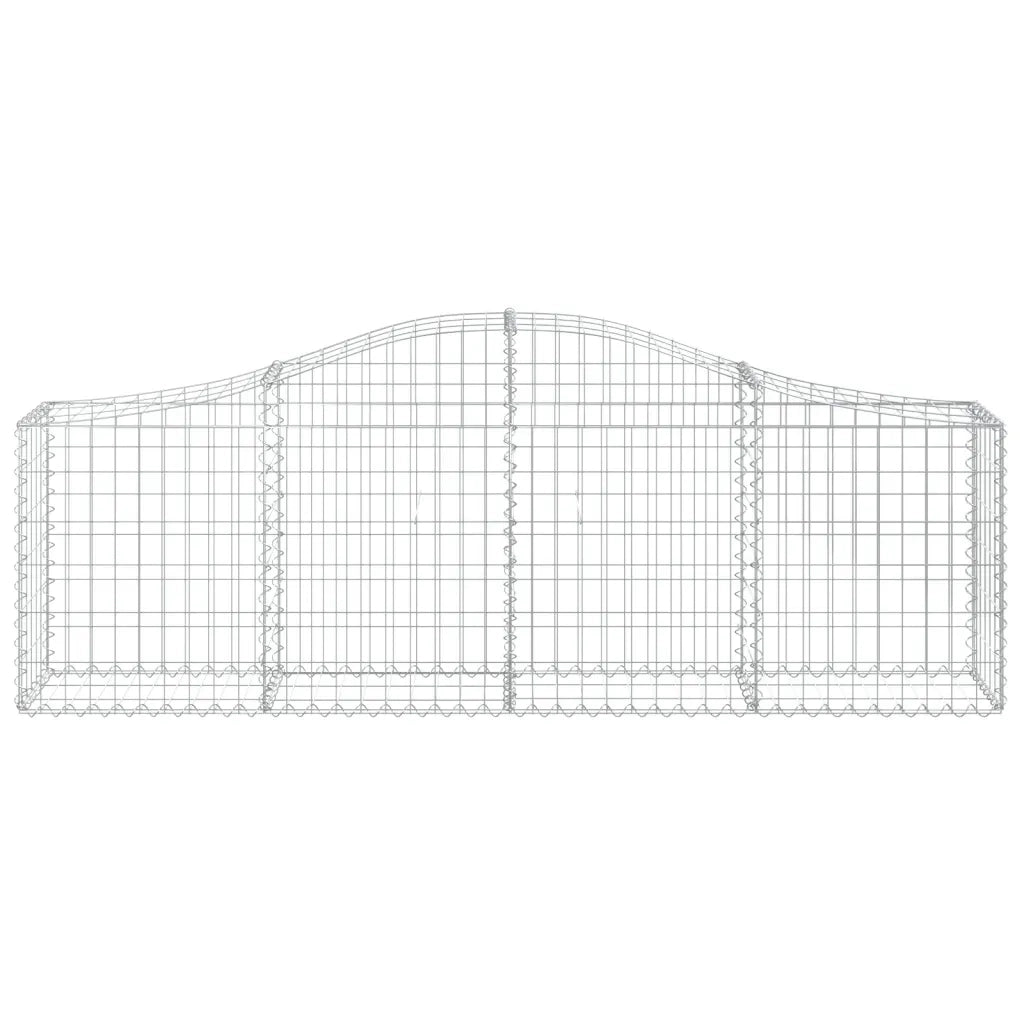 Cesti Gabbioni ad Arco 30 pz 200x30x60/80 cm Ferro Zincato 3145405