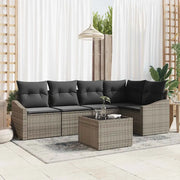 Set di divani con cuscino 6 pcs Grigio polyrattan 3346729
