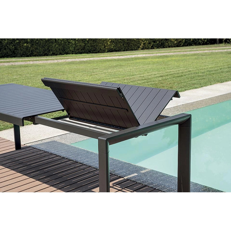 Tavolo Naxos 160/240X90 Antracite - Gambe Scorrevoli Moia