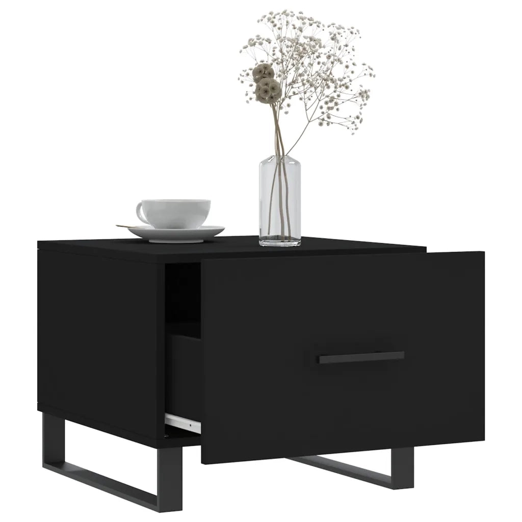 Tavolini da Salotto 2 pz Neri 50x50x40 cm in Legno Multistrato 829447