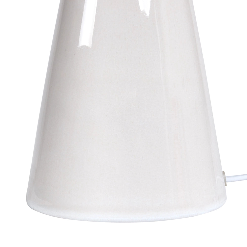 Lampada da tavolo con base in ceramica bianca e paralume in rattan Lampada da comodino per il salotto del corridoio