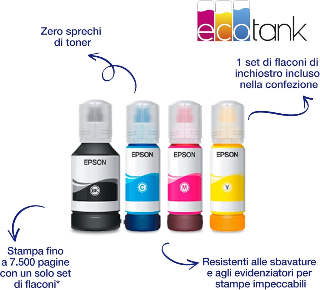 EcoTank ET-5855 Stampante multifunzione A4 Wi-Fi con serbatoi di inchiostro e fax