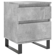 Comodino | Armadio da Notte | Mobiletto da notte Grigio Cemento 40x35x50 cm in Legno Multistrato