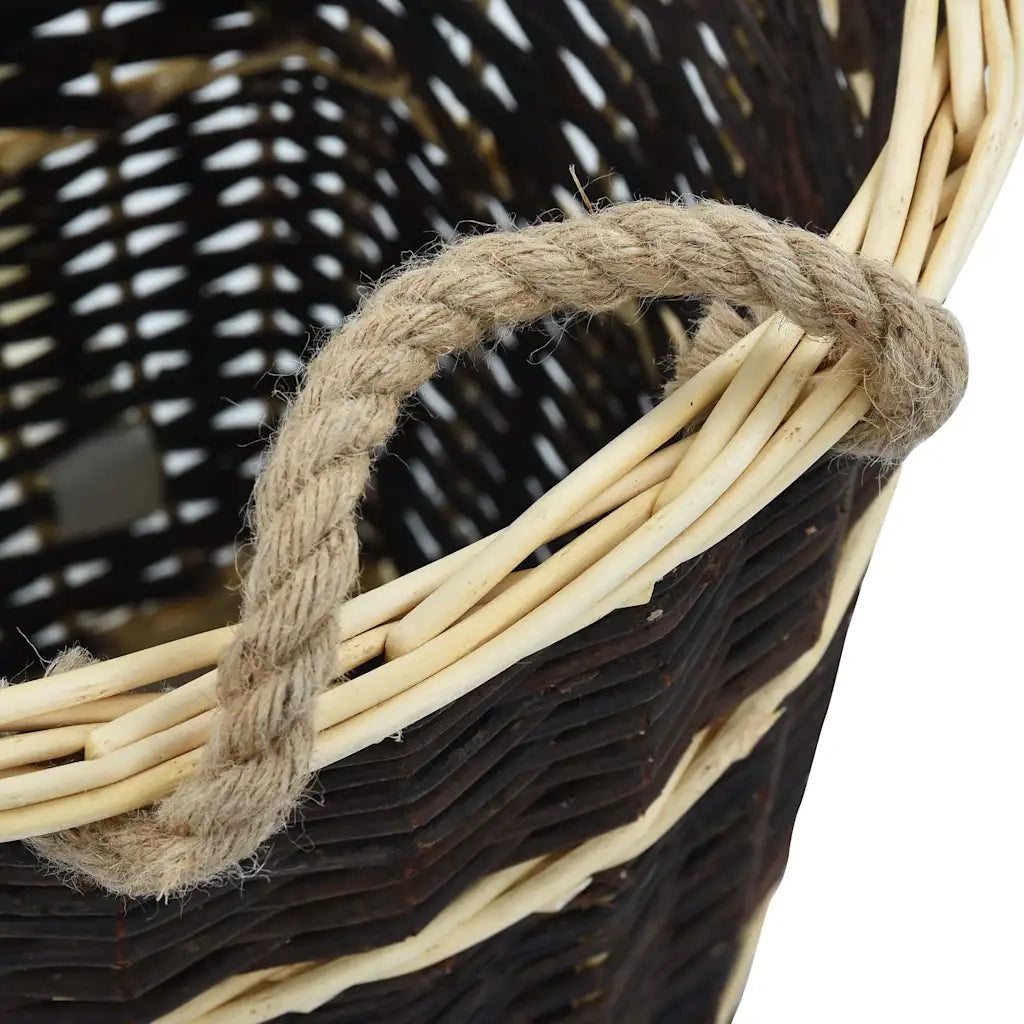 Cesta per Legna con Spallacci 50x44x58cm Salice Naturale CFW3070840