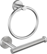 Set di accessori da bagno 2 in 1, portadoccia e portatovaglioli, acciaio inossidabile SUS304, portadoccia e portatovaglioli, accessorio da bagno robusto per uso domestico o in cucina, argento