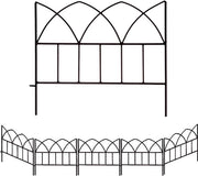 Pacchetto di 5 Hekpaneli Decorativi 45x40x0,5cm Recinzione per Cani Antiruggine per Esterni Recinzione Opaca per Giardino Patio Recinzione per Fiori Barriera per Cani (Nero A)
