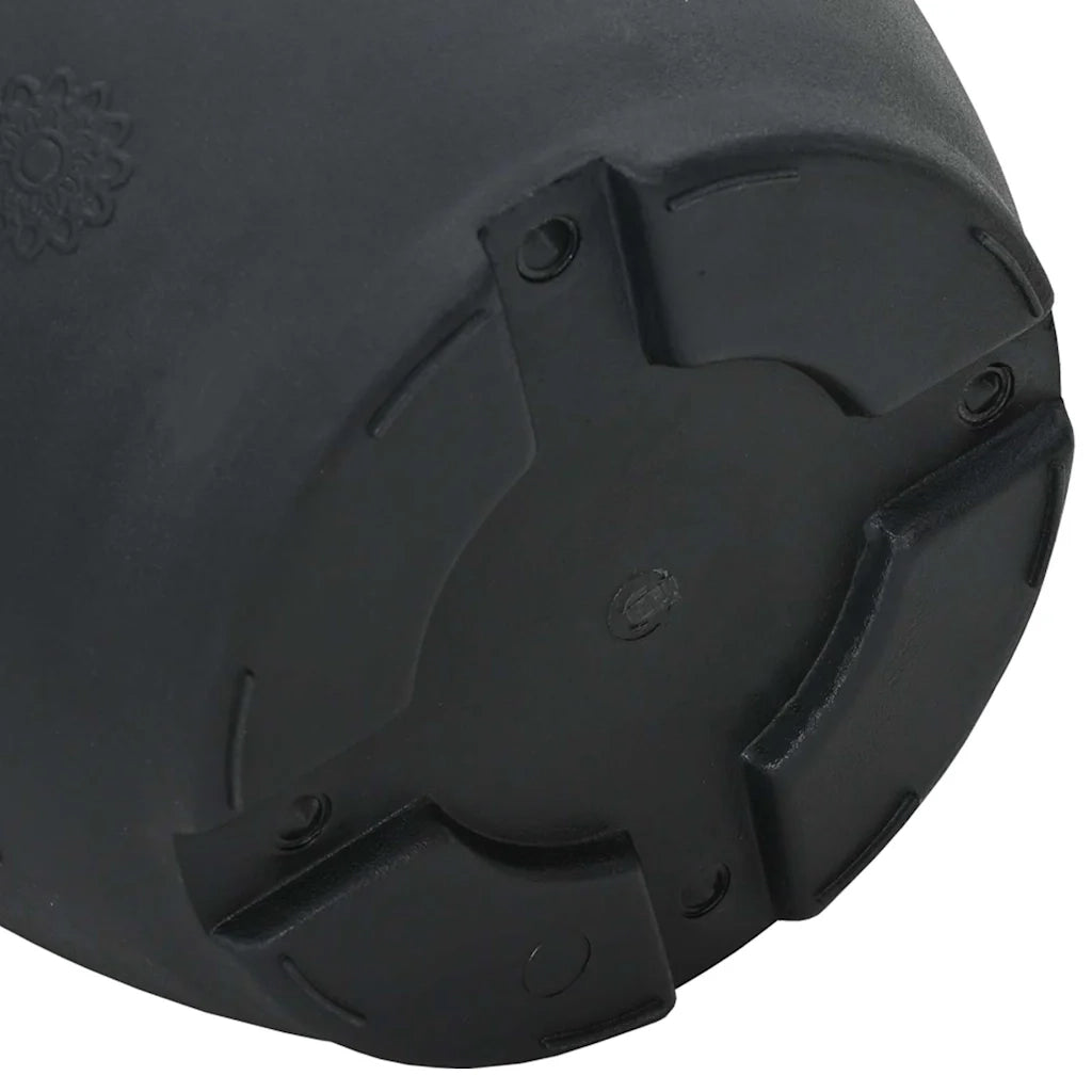 Vaso Rotondo per Fiori 6 pcs Nero Ø 39 x 32 cm Plastica