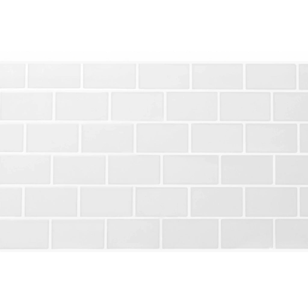 IDMarket - Piastrella adesiva da parete effetto metro bianca 10 pz 30x30 cm