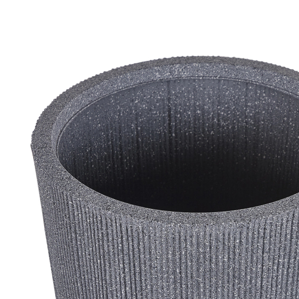 Vaso per fiori Fioriera alta in poliresina grigia 33 x ø 31 cm Accessori per decorazioni per interni e interni moderni e minimalisti