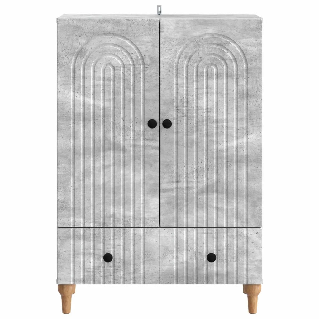 Credenza Grigio Cemento 66 x 34,5 x 95 cm Legno ingegnerizzato