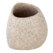 PORTASPAZZOLINI IN POLIRESINA MODELLO STONE DIM.CM (LXH):6,5X8,5  GRIGIO   Idroweb