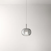 Vetro Borosilicato Contemporaneo Rain Fumè Specchiato D22,5 Senza Rosone