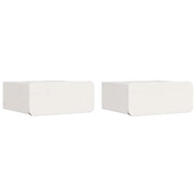 Set di 2 Comodini | Armadio da Notte | Mobiletto da notte Bianco 39 x 34 x 16,5 cm Legno di pino massello