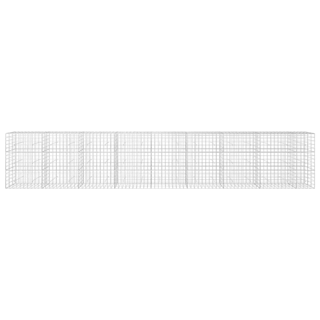 Gabione con filo da 5 mm e rete 10x10 cm 850x30x150 cm 3465155