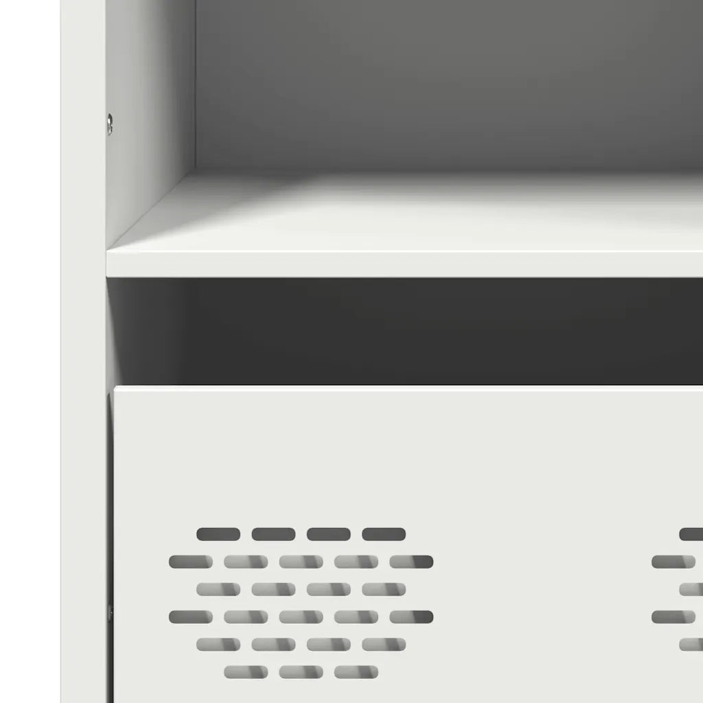 Credenza Bianca 101,5x39x103,5 cm in Acciaio 851393