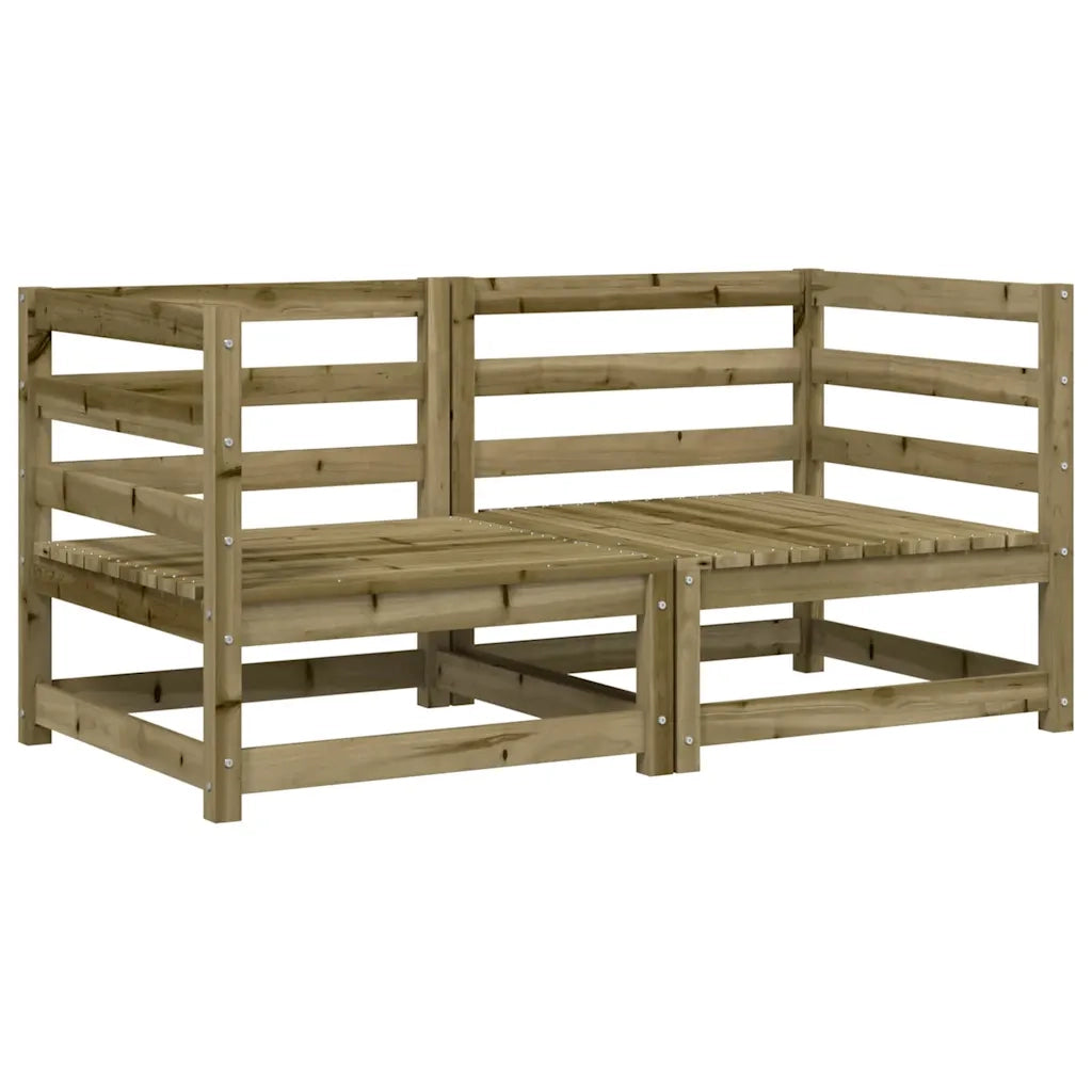 Divani Angolare Giardino 2pz 70x70x67 cm Legno Pino Impregnato 837913