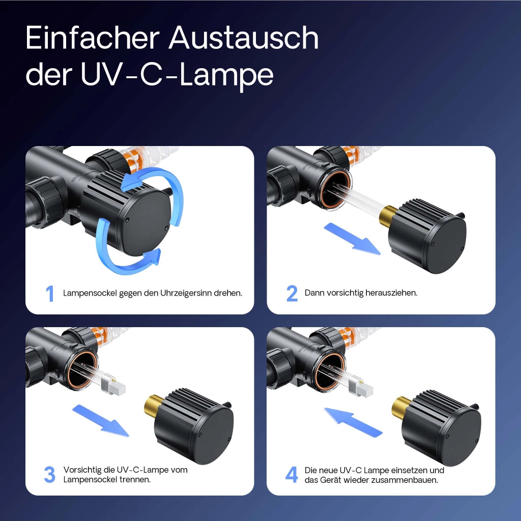 CUV-209 Chiarificatore acqua per laghetti Filtro luminoso 9W