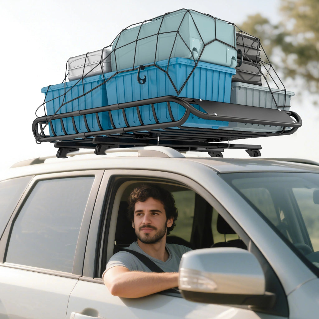 Portabagagli Universale per SUV e Camion ¨C zephmum ¨C Nero 116x92x11.5 cm