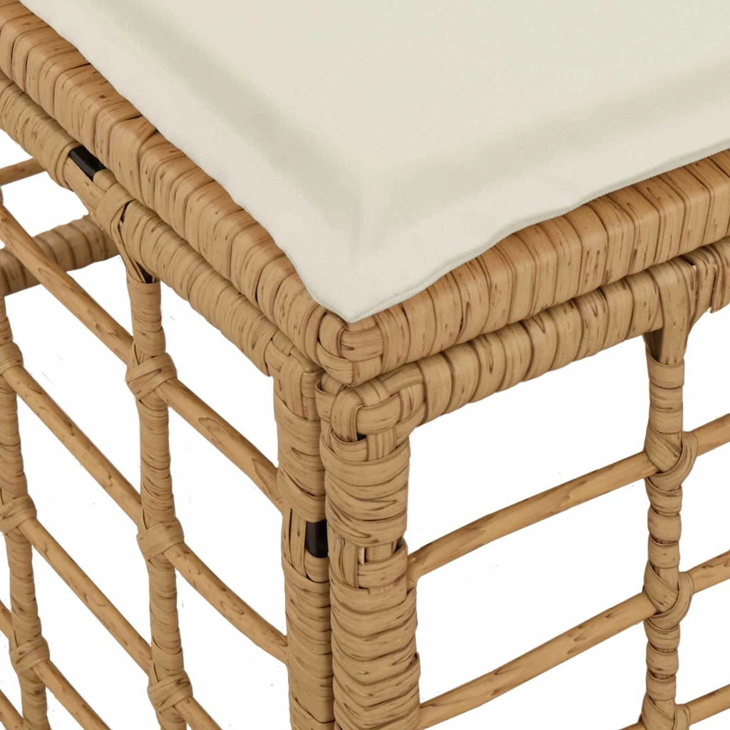 Poggiapiedi da Giardino Naturale polyrattan CFW2698060