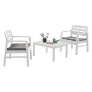 Salottino Outdoor Alfio, set Salotto da Esterno 2 Posti Made in Italy, Bianco