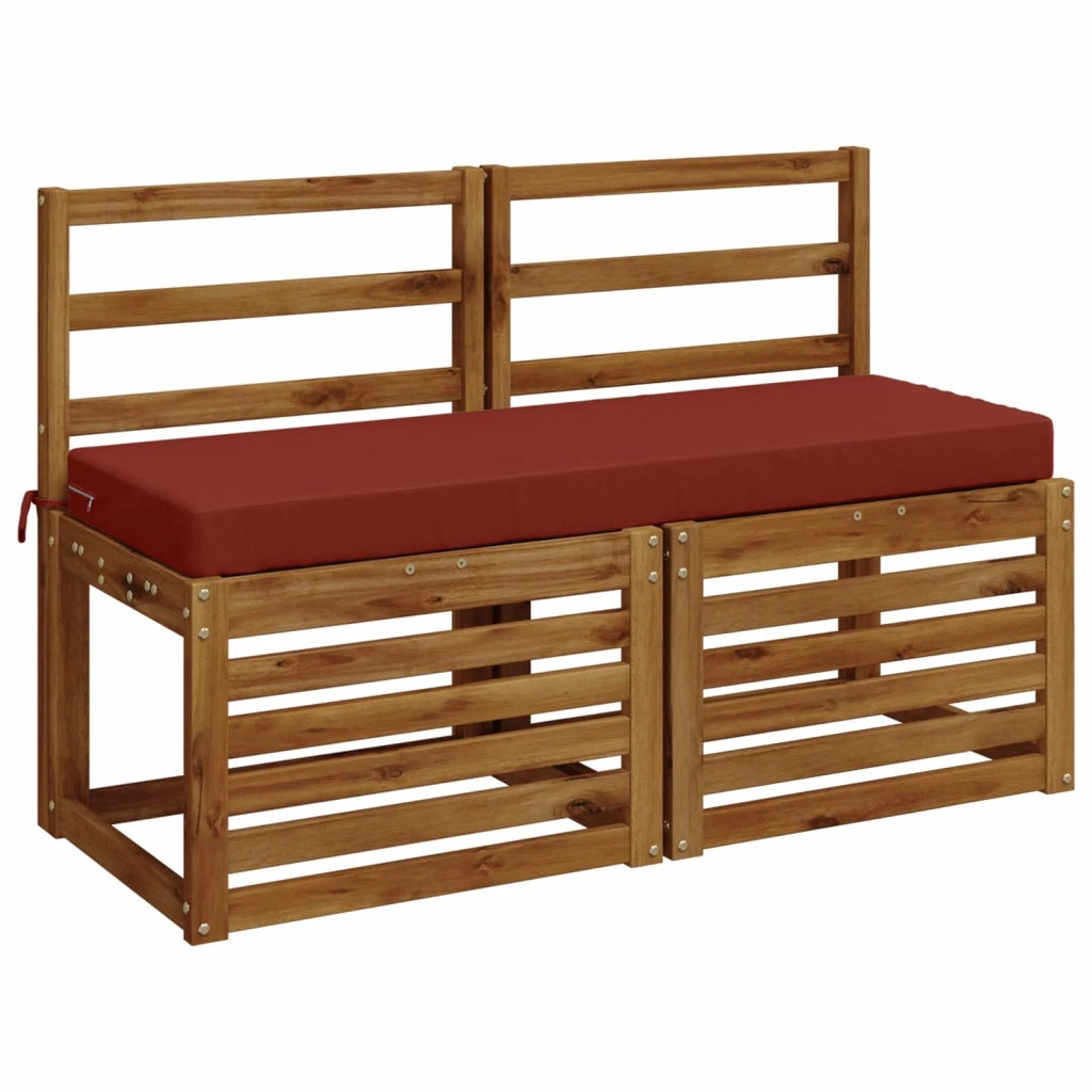 Cuscini per Panchina a 2 Pezzi SOEST 2 pz 100% Poliestere Rosso 949677
