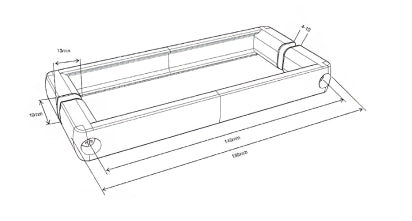 Coppia Maniglie Ricambio Box Doccia Cromate – Interasse 145 mm – Lunghezza 158 mm – Stile Moderno
