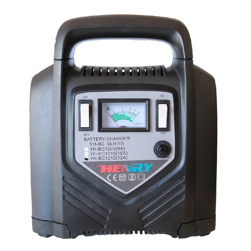 Trade Shop - Caricabatteria Auto 12v Moto 6v Carica Batterie 12a Accesori 6v 12v Bc-1212 -