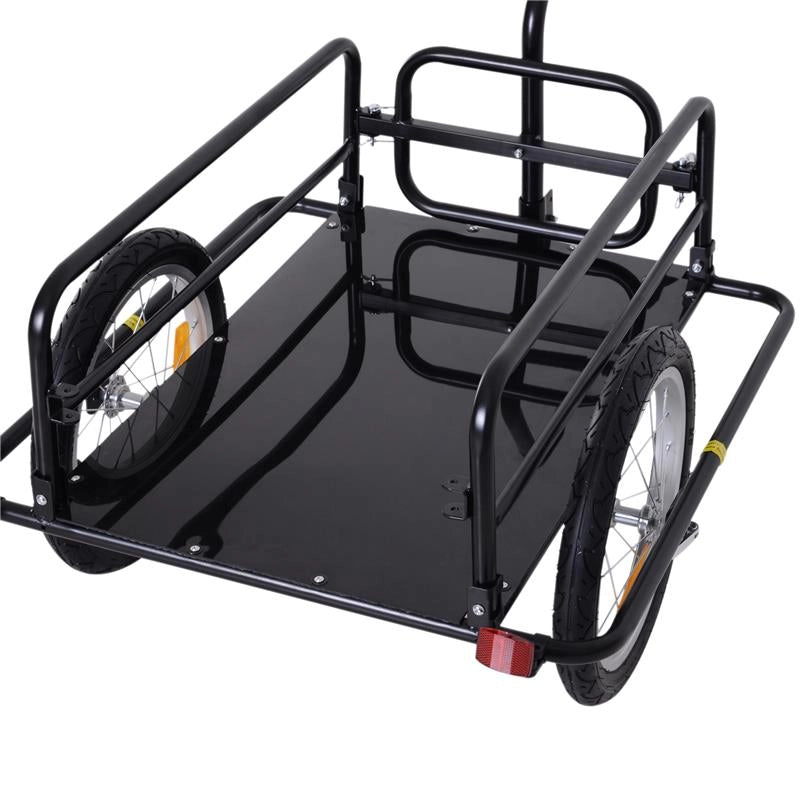 CARRELLO RIMORCHIO PER BICICLETTA NERO 156X72X82CM