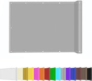 Parasole per Balcone in Fibra di Poliestere Materiale UV e Impermeabile in Multi Colori per Giardino Cortile Pergola Fienile Piazza Grigio 2,5x16,4m