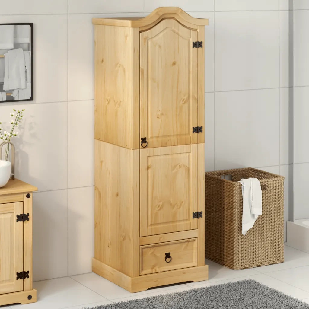 Armadio Corona 55x52x170 cm in Legno Massello di Pino CFW1226654