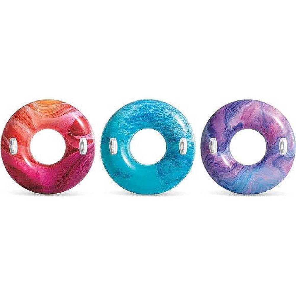 Trade Shop - Ciambella Gonfiabile Nature Mare Piscina 91cm Con Maniglie Colori Assortiti 56267 -