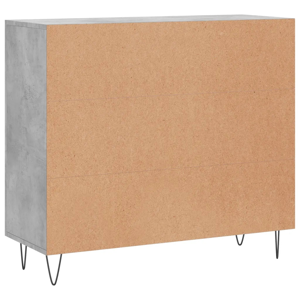 Credenza | Madia | Buffet da pranzo | Armadio da pranzo Grigio Cemento 90x34x80 cm in Legno Multistrato