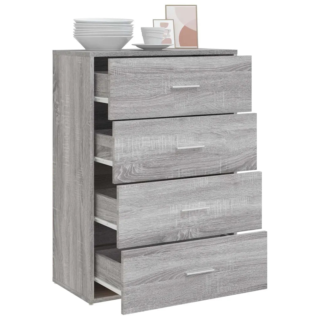 Credenza Grigio Sonoma 60x31x84 cm in Legno Multistrato 840504