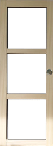 Porta scorrevole in legno Ayous Vetro trasparente H204 x L83 e 2 Gusci senza maniglia