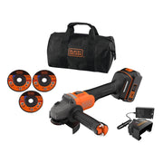 Smerigliatrice a batteria black & decker 115mm softstart bcg6l8f1s