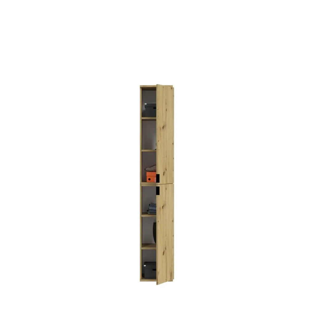 Armadio BODITE – 8 porte con specchi – Rovere chiaro