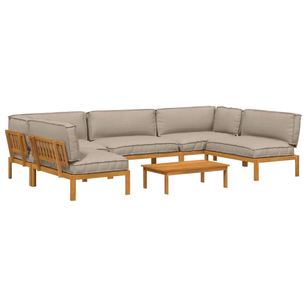 Set di divani con cuscino 6 pcs Talpa Legno di Acacia Massello 3418599